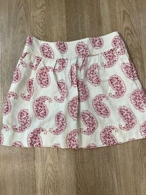 Loft, pink Paisley skirt